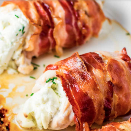 Bacon Wrapped Stuffed Chicken