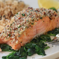 Pistachio Parmesan Salmon