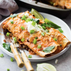 Black Bean Chicken Enchiladas