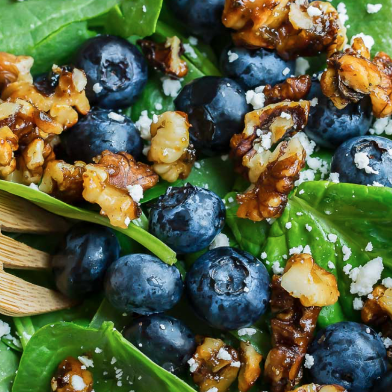 Blueberry Spinach Side Salad