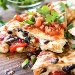 7 Layer Chicken Quesadilla