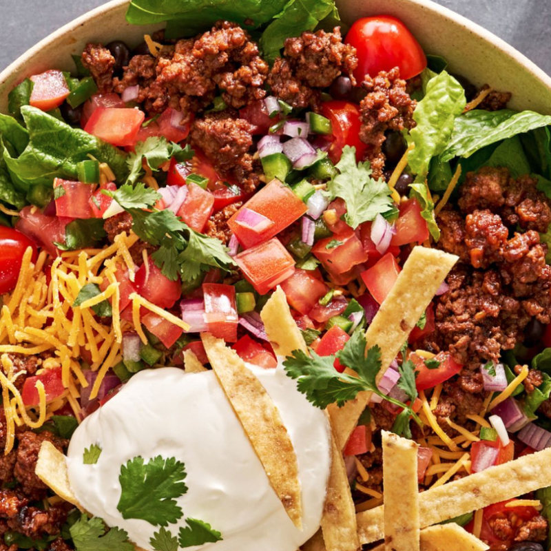 Grass Fed Beef Taco Salad