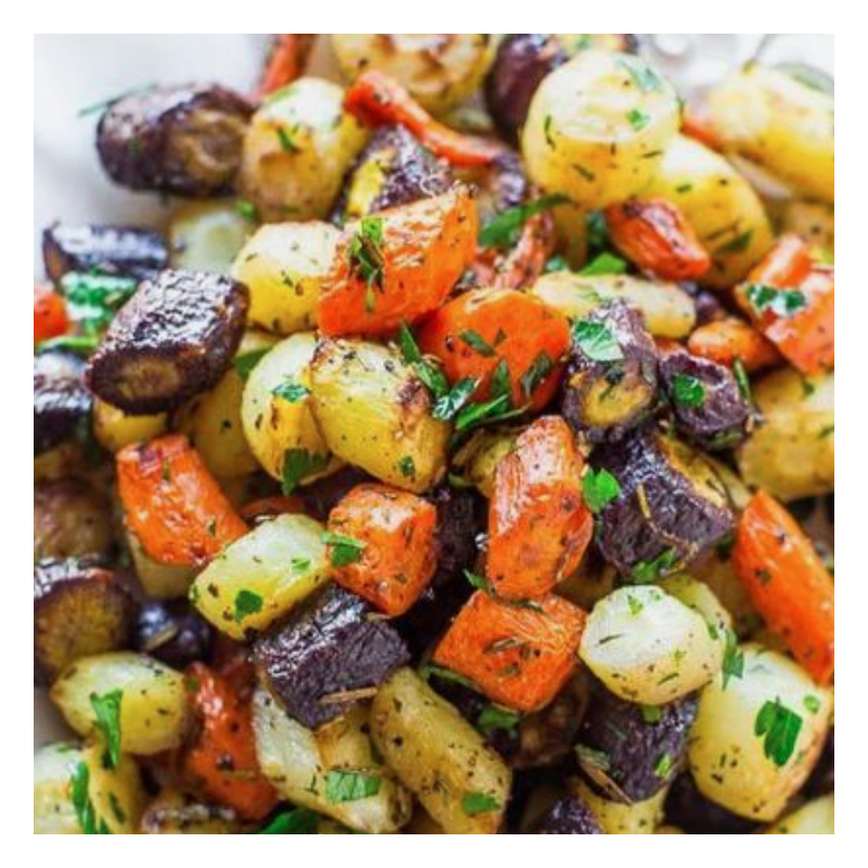 Herb Roasted Rainbow Carrots Side Herb Roasted Rainbow Carrots Side