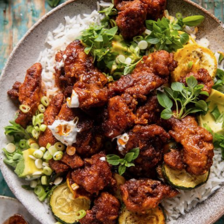 Hot Honey Garlic Chicken Bowl