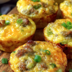 Sausage Cheddar Mini Quiche