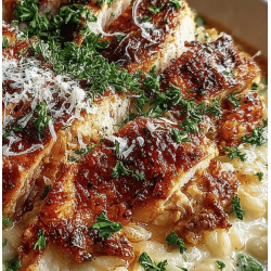 Garlic Chicken & Pea Risotto