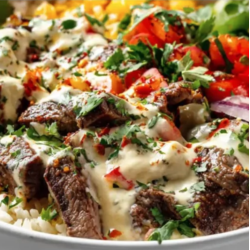 Queso Steak Rice Bowl