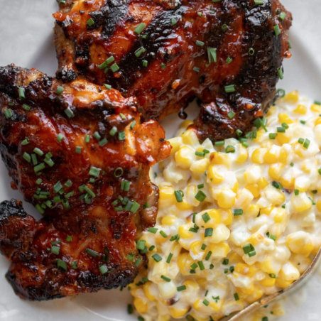 BBQ Chicken & Creamed Corn