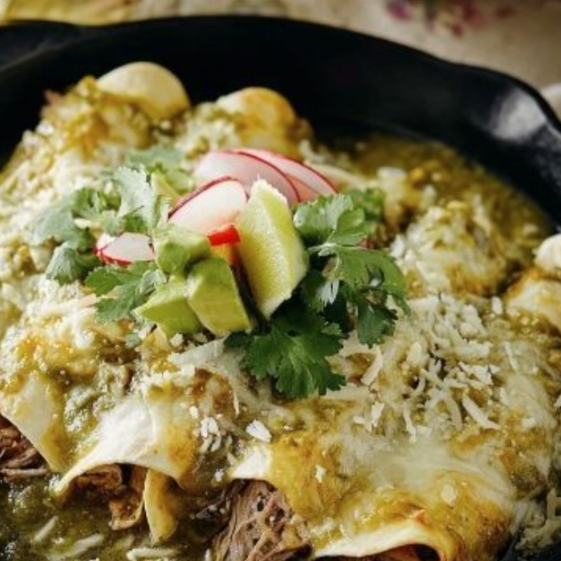 Pork Al Pastor Enchiladas
