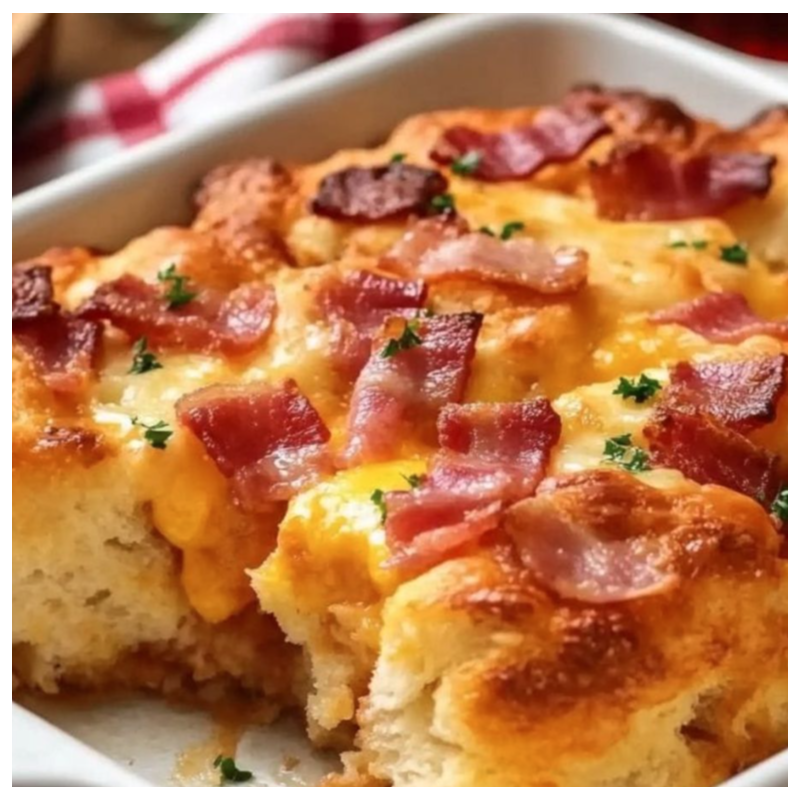 Bacon Egg & Cheese Biscuit Casserole