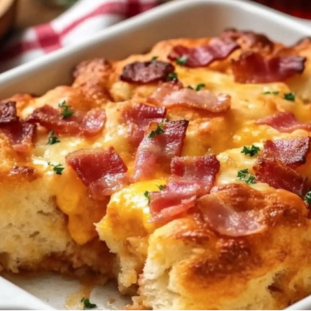 Bacon Egg & Cheese Biscuit Casserole