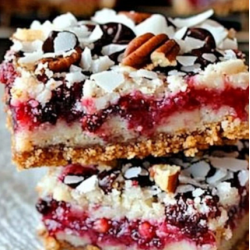 Raspberry Magic Cookie Bars