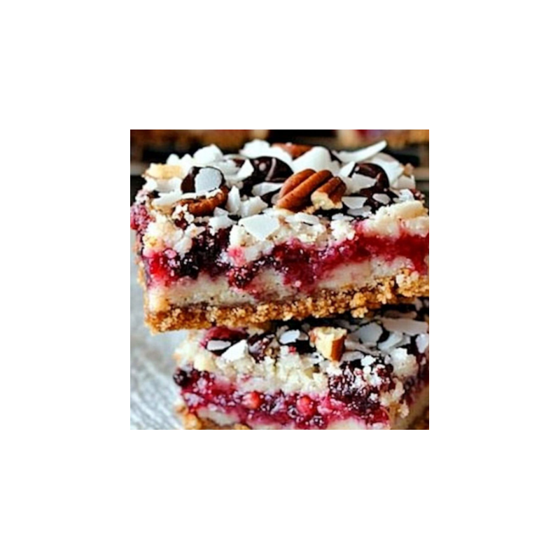 Raspberry Magic Cookie Bars