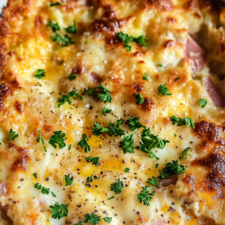 Ham & Cheese Biscuit Breakfast Casserole