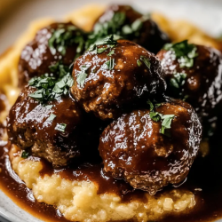 Red Wine Meatballs & Risotto